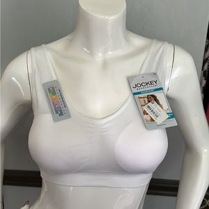 NWT JOCKEY WHITE BRALETTE SIZE LARGE